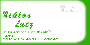 miklos lutz business card